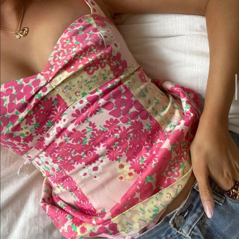 Vintage Lilly Pulitzer halter top strawberry field